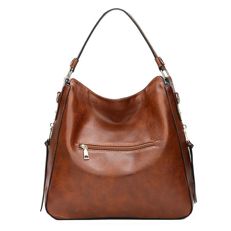 MEZTLI™ – Bolso hobo Valentina de cuero vegano con cartera incluida