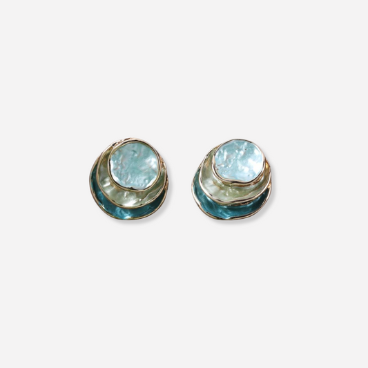 ÉCLAT™ — Pendientes Ocean Pintados a Mano