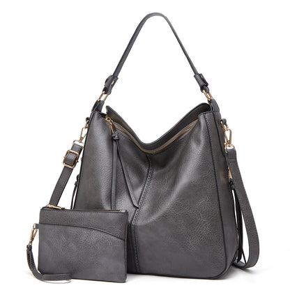 MEZTLI™ – Bolso hobo Valentina de cuero vegano con cartera incluida