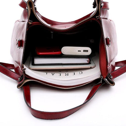 MEZTLI™ – Set Riley de 4 bolsos de cuero vegano vintage