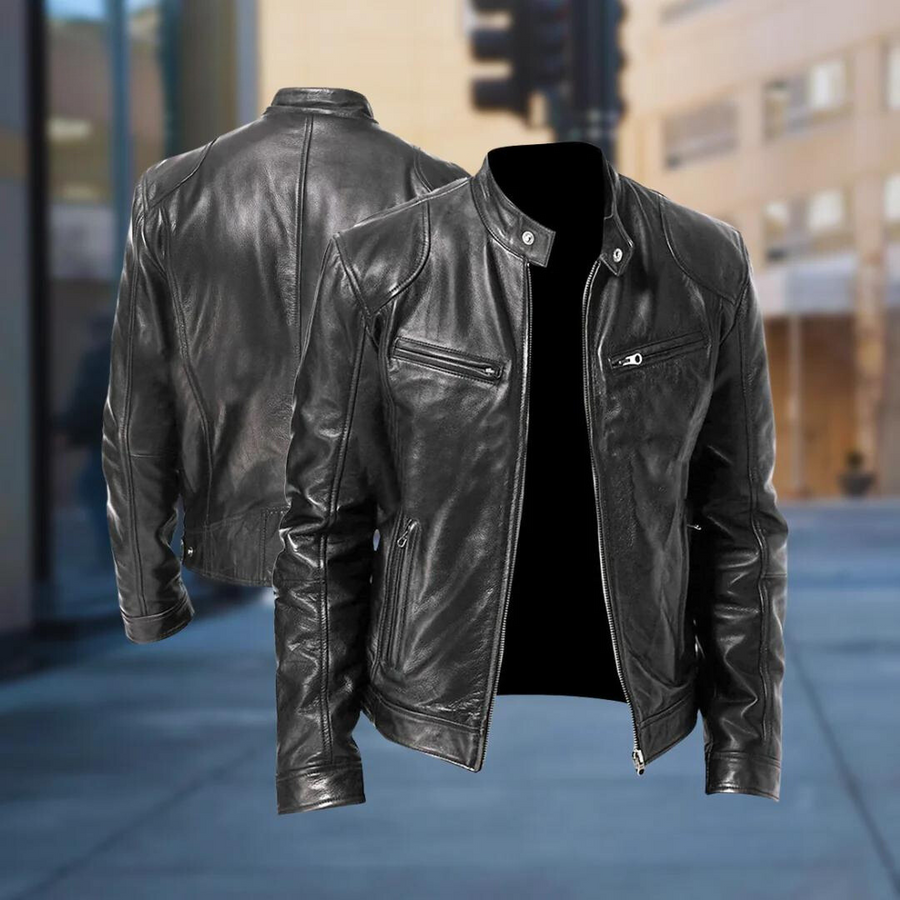 Chaqueta de cuero premium
