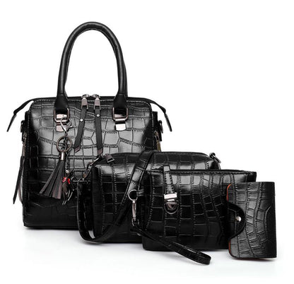 MEZTLI™ – Set Evelyn de 4 bolsos de cuero vegano