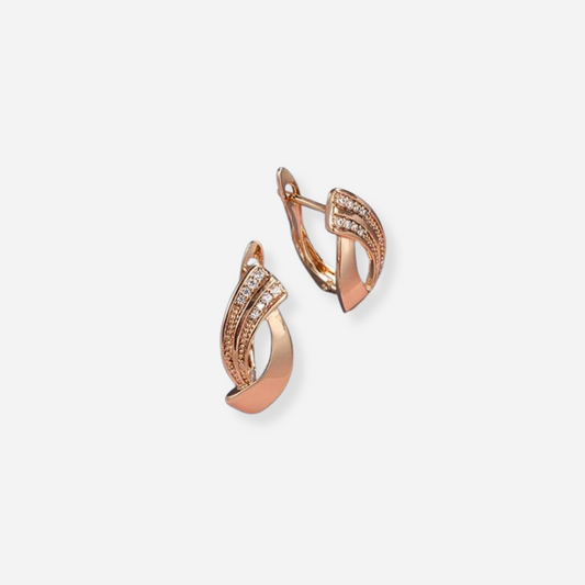 ÉCLAT™ — Pendientes París en Oro Rosa
