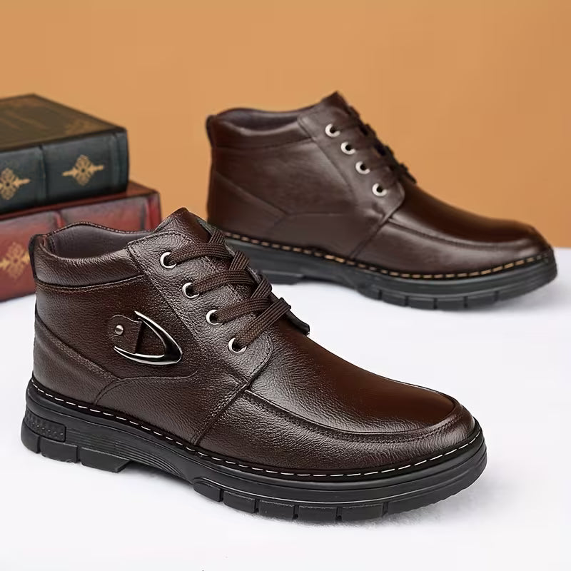 SIERRA™ | Botas de Trabajo de Cuero Genuino con Forro Térmico