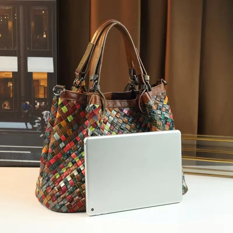 MEZTLI™ – Bolso Marina estilo patchwork