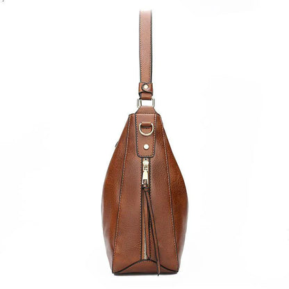 MEZTLI™ – Bolso hobo Valentina de cuero vegano con cartera incluida