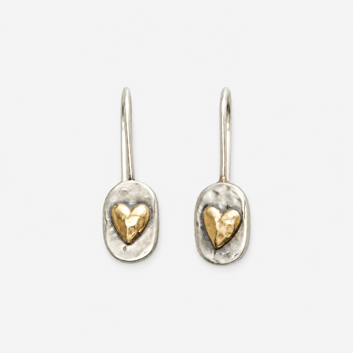 ÉCLAT™ — Pendientes Corazón Plata y Oro