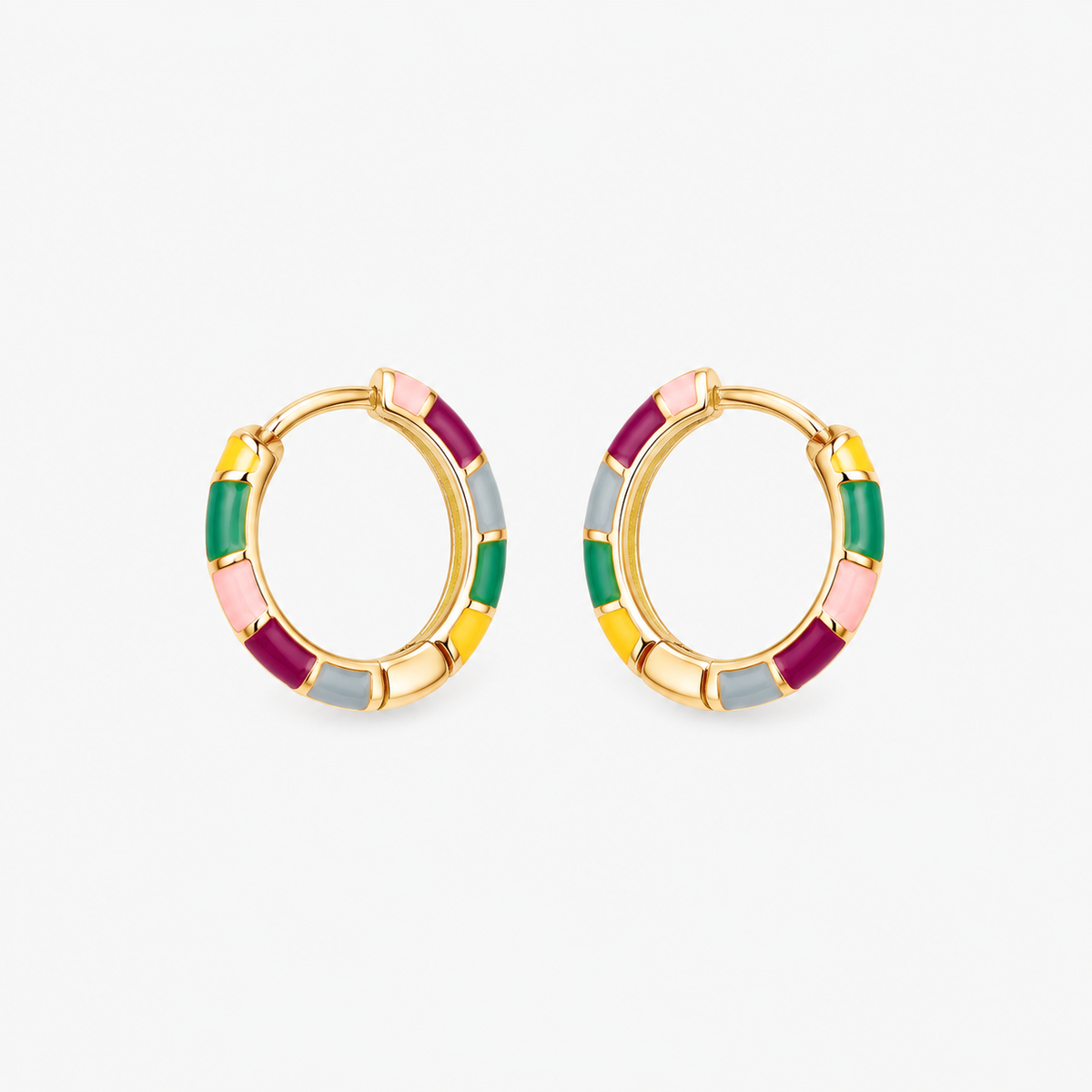 ÉCLAT™ — Pendientes Elegantes con Esmalte en Oro