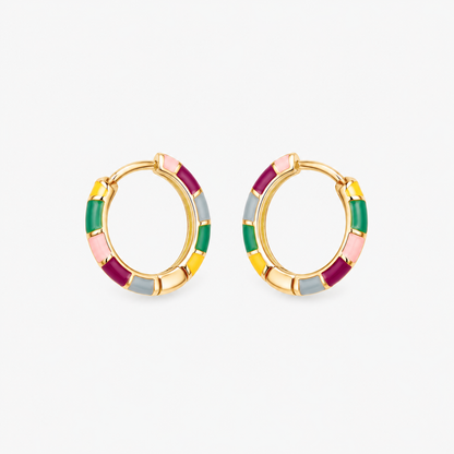 ÉCLAT™ — Pendientes Elegantes con Esmalte en Oro