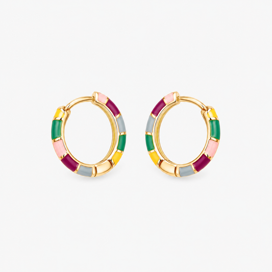 ÉCLAT™ — Pendientes Elegantes con Esmalte en Oro