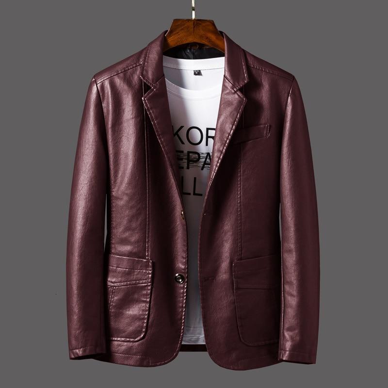 Blazer De Cuero Elegante & Estilizado