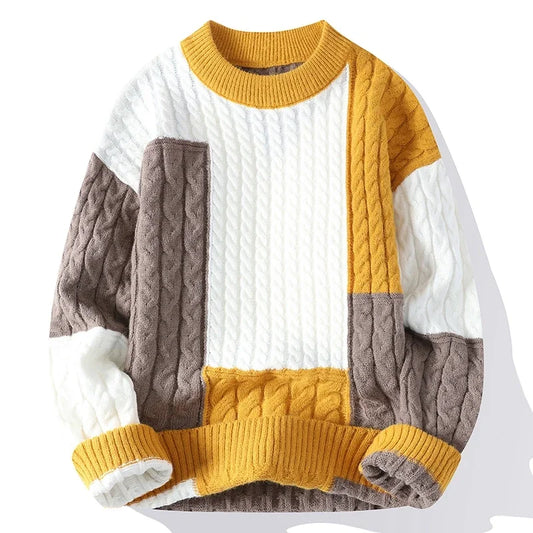 TRAMA™ | Suéter Casual con Bloques de Color