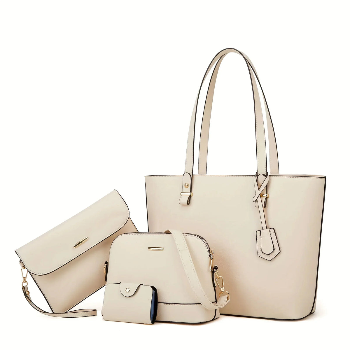 MEZTLI™ – Set Amelia de 4 bolsos de cuero vegano