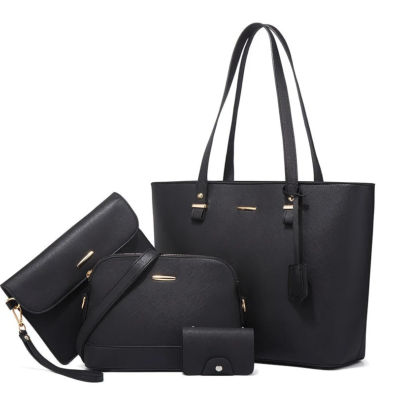 MEZTLI™ – Set Amelia de 4 bolsos de cuero vegano