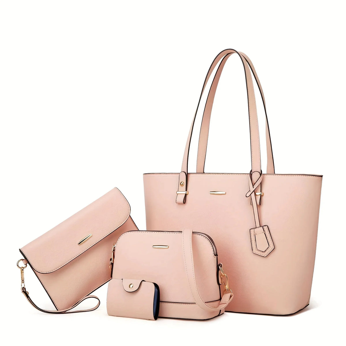 MEZTLI™ – Set Amelia de 4 bolsos de cuero vegano