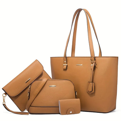 MEZTLI™ – Set Amelia de 4 bolsos de cuero vegano