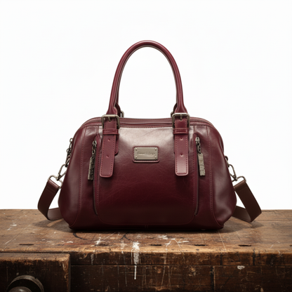 MEZTLI™ – Bolso cubo Alma de cuero vegano rojo