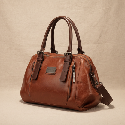 MEZTLI™ – Bolso cubo Alma de cuero vegano rojo