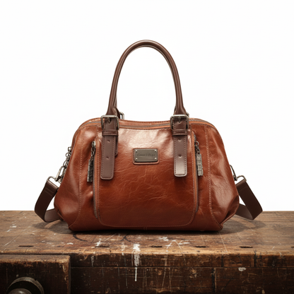 MEZTLI™ – Bolso cubo Alma de cuero vegano rojo