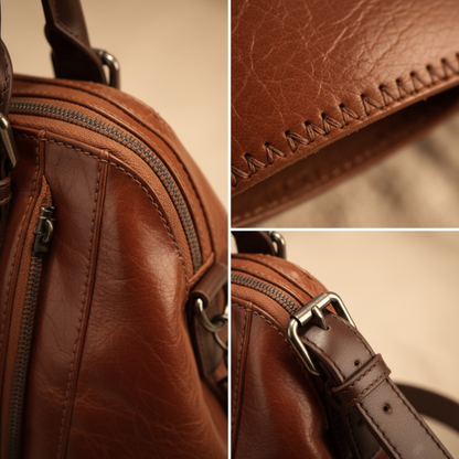 MEZTLI™ – Bolso cubo Alma de cuero vegano rojo