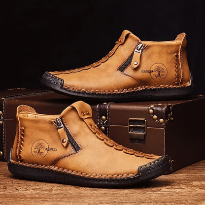 Botines vintage con cierre y costura a mano