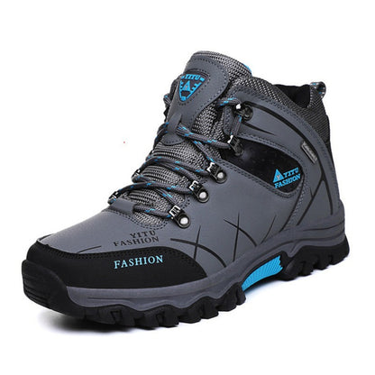 Bota outdoor gris con forro de peluche